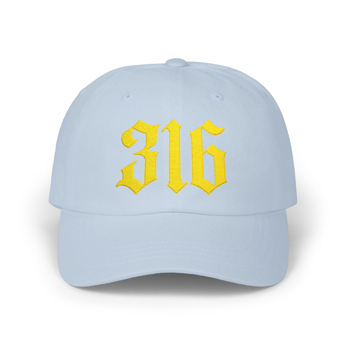 NOVA 316 Embroidered Dad Cap | Gold Gothic Logo Hat