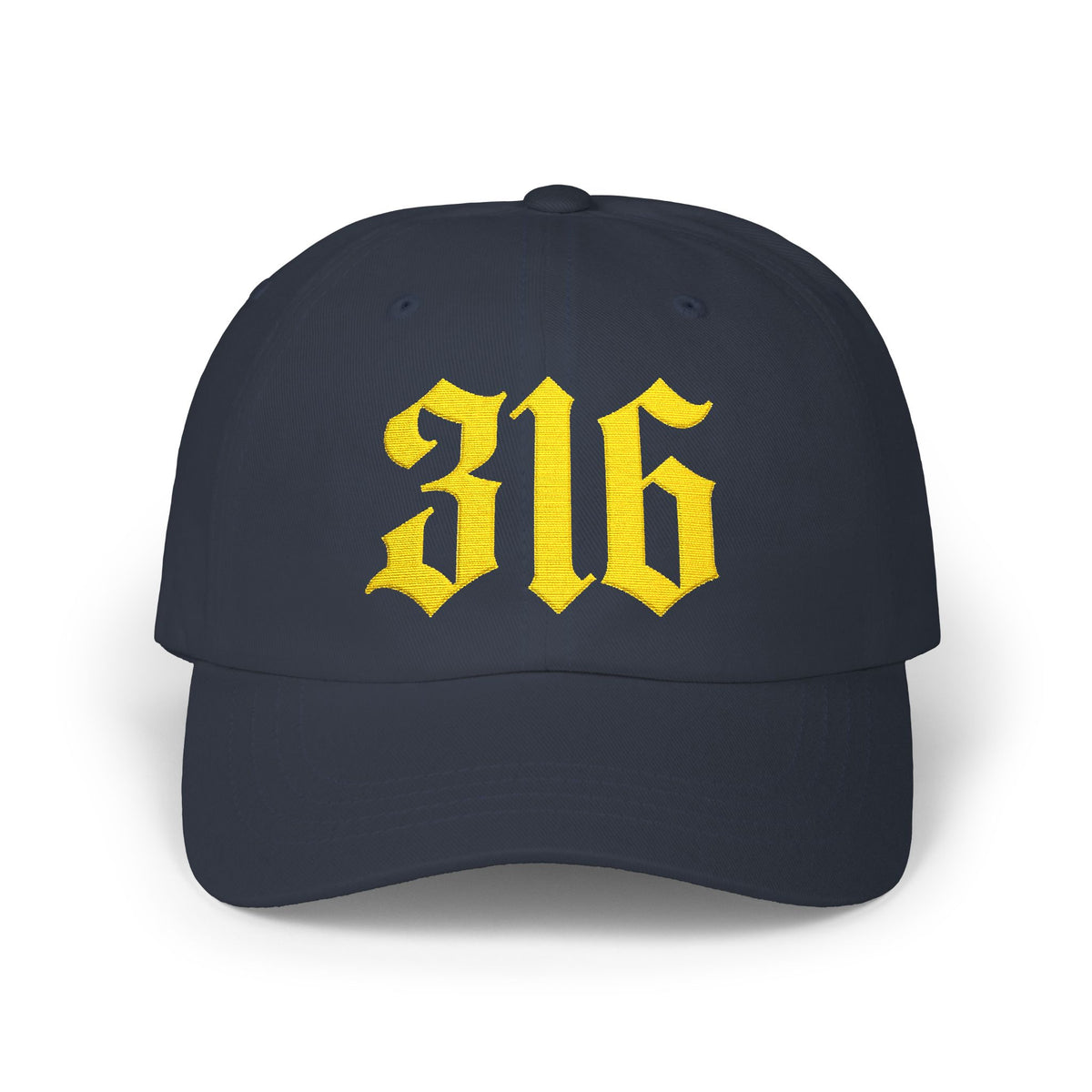 NOVA 316 Embroidered Dad Cap | Gold Gothic Logo Hat