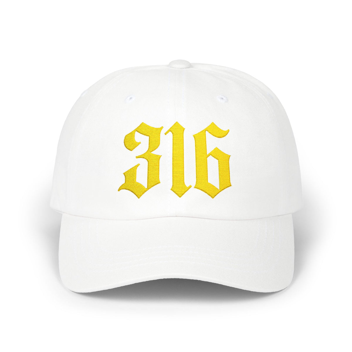 NOVA 316 Embroidered Dad Cap | Gold Gothic Logo Hat