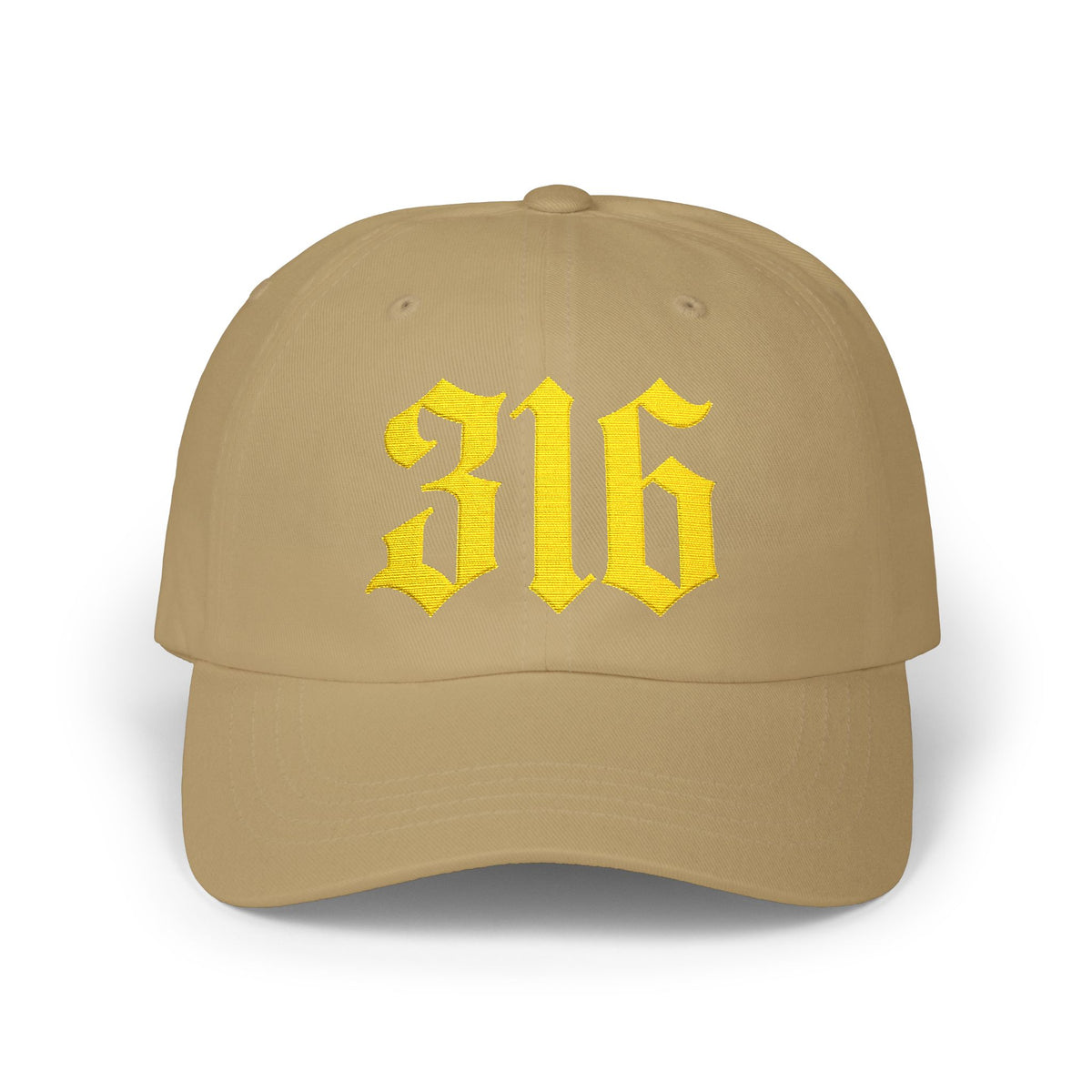 NOVA 316 Embroidered Dad Cap | Gold Gothic Logo Hat