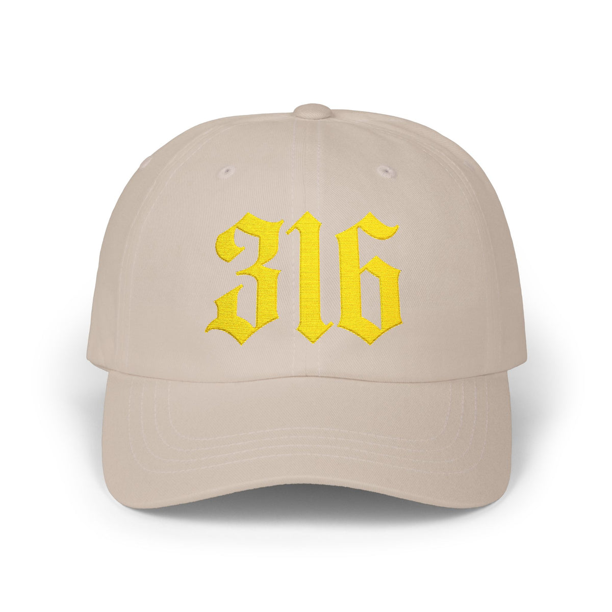 NOVA 316 Embroidered Dad Cap | Gold Gothic Logo Hat