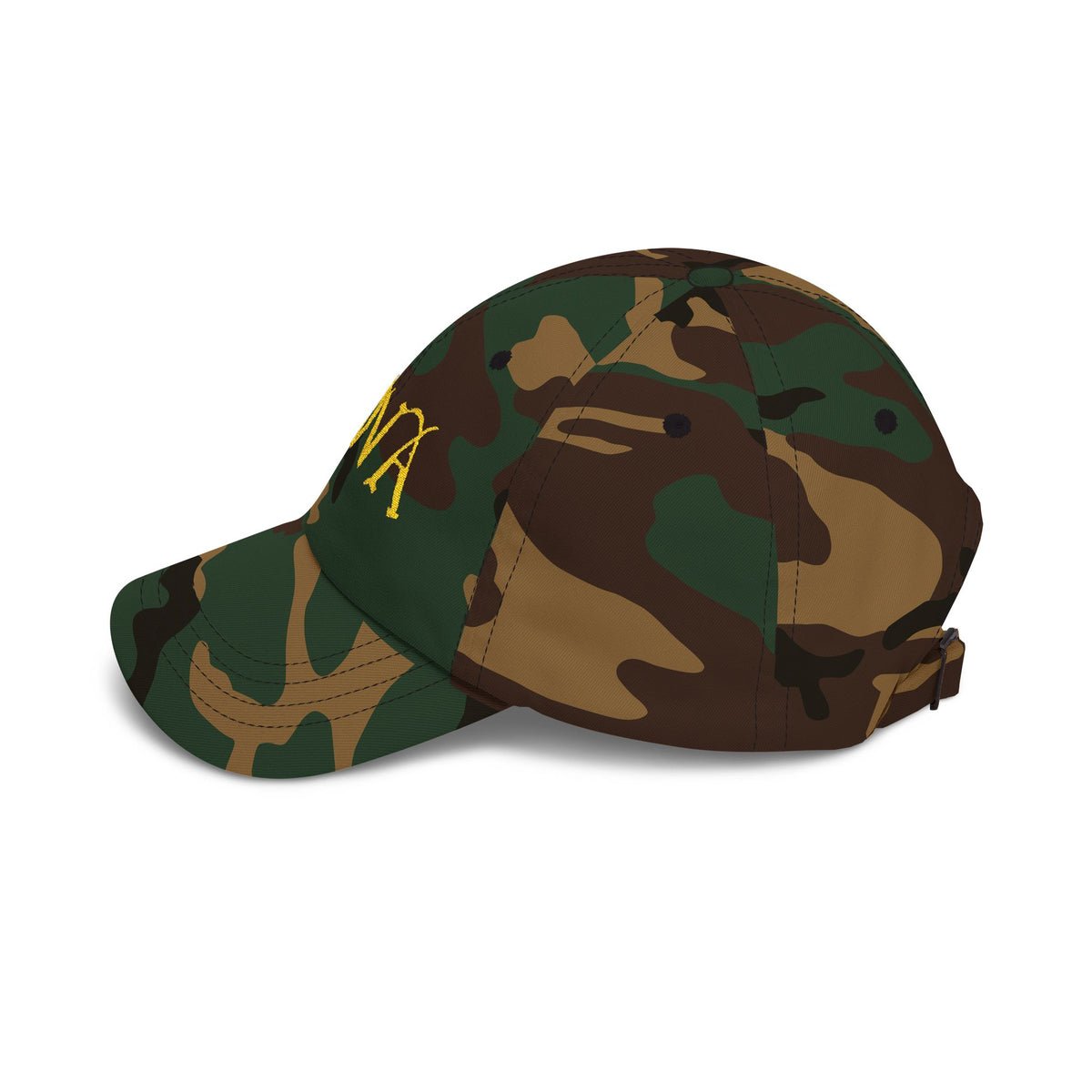 NOVA Embroidered Dad Cap | Gold Blackletter Wordmark Hat
