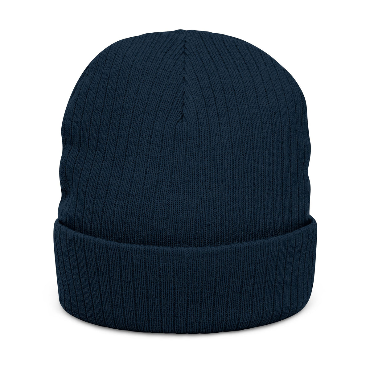 NOVA Embroidered Beanie | Gold Blackletter Wordmark Cuffed Knit