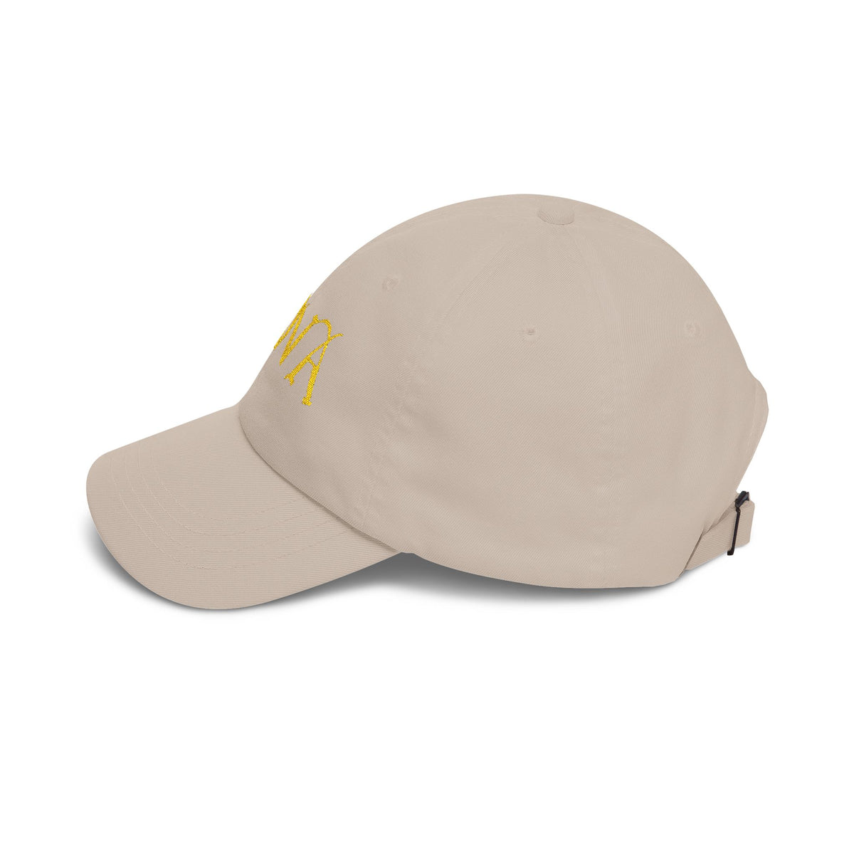 NOVA Embroidered Dad Cap | Gold Blackletter Wordmark Hat