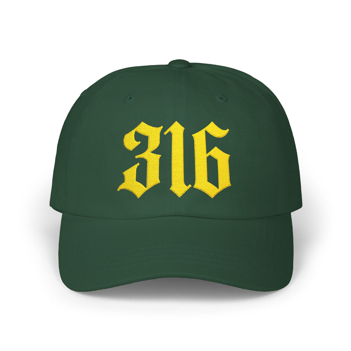 NOVA 316 Embroidered Dad Cap | Gold Gothic Logo Hat